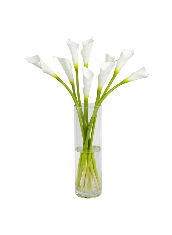 DuHouse 12pcs Calla Lilies Artificial Flowers,26" Long Stem Large Lily Flowers,Real Touch Cally Lilies for Tall Party Wedding Bridal Bouquet Home Decor Centerpiece(Vase Not Included) - Image 1