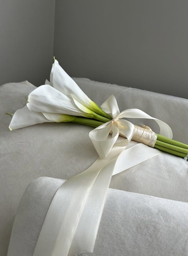 DuHouse 12pcs Calla Lilies Artificial Flowers,26" Long Stem Large Lily Flowers,Real Touch Cally Lilies for Tall Party Wedding Bridal Bouquet Home Decor Centerpiece(Vase Not Included) - Image 4