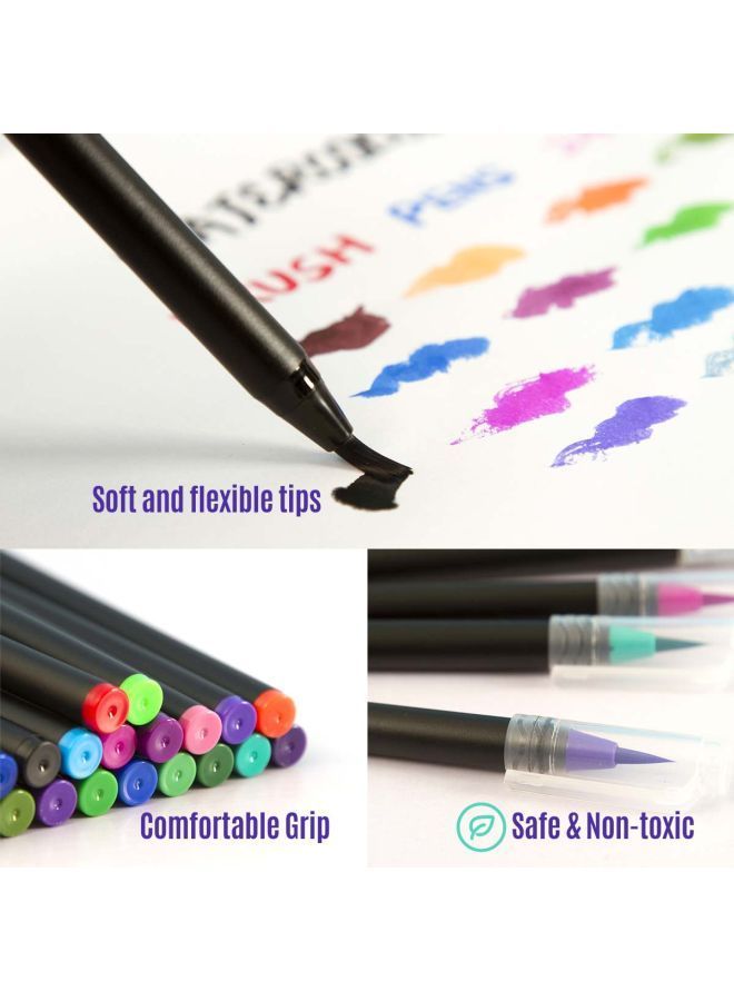 نيبمينينت طقم أقلام فرش ألوان مائية مكون من 48 قطعة متعدد الألوان - Image 4