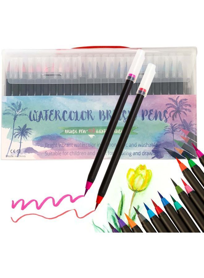 نيبمينينت طقم أقلام فرش ألوان مائية مكون من 48 قطعة متعدد الألوان - Image 3