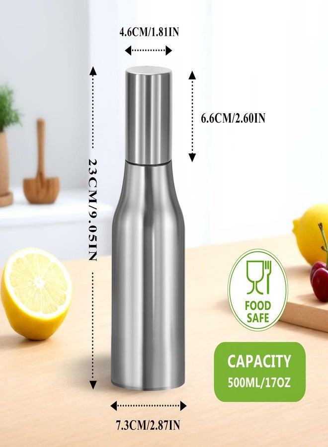 OlBuWa Stainless Steel Oil Dispenser Bottle - Leak-Proof Olive Oil Decanter for Kitchen(17Oz) - Image 3