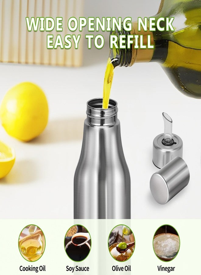 OlBuWa Stainless Steel Oil Dispenser Bottle - Leak-Proof Olive Oil Decanter for Kitchen(17Oz) - Image 4