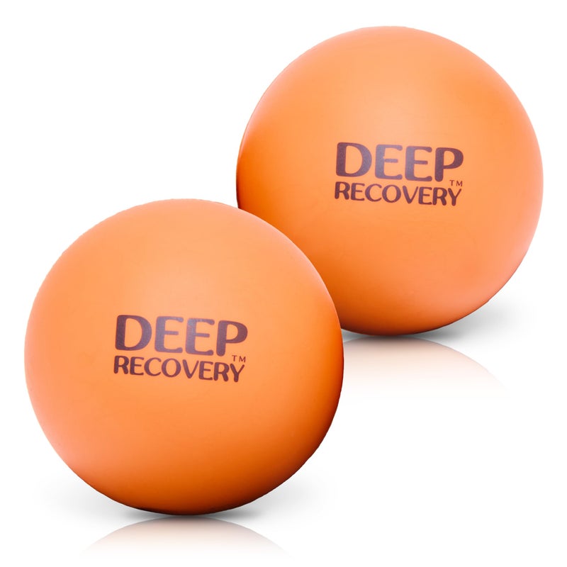 Deep Recovery Sport Yoga Deep Tissue Massage Ball Set, Extra Firm â€“ Lacrosse Ball Size (2.9in) Myofascial Release Balls for Feet, Back, Neck, Legs, & Arms â€“ Trigger Point & Mobility Therapy (2-Pack) - Image 1