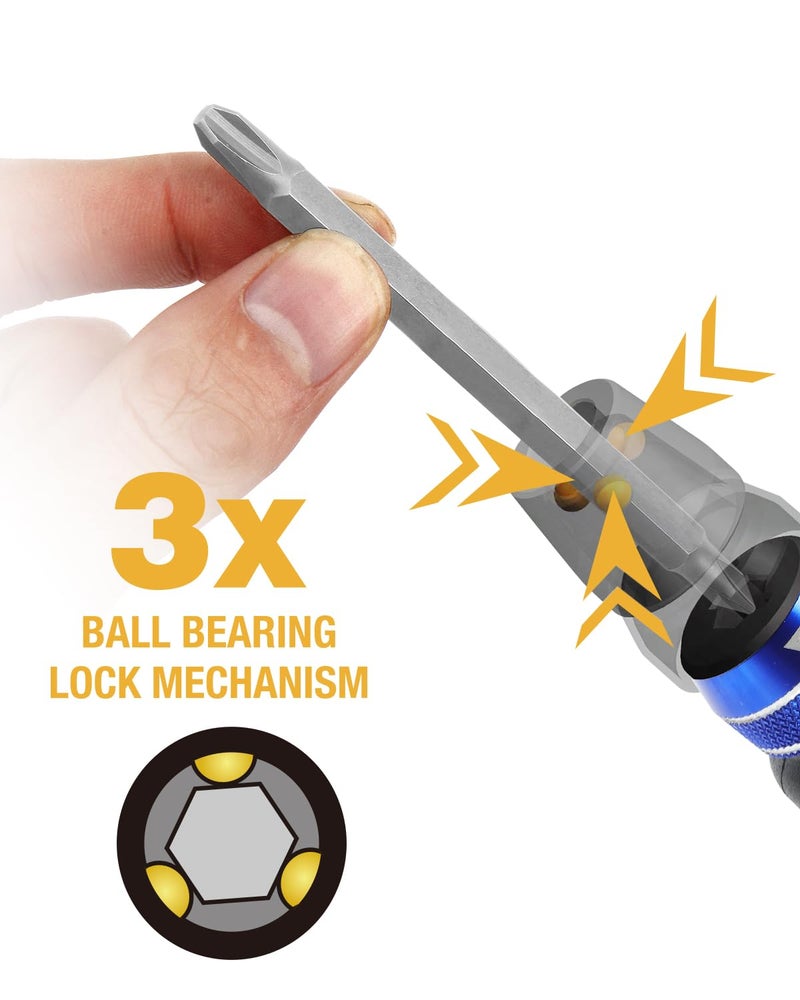 WORKPRO 12-in-1 Ratcheting Multi-Bit Screwdriver Set, Quick-load Mechanism Screwdriver with Double End Bits in Handle - Image 2