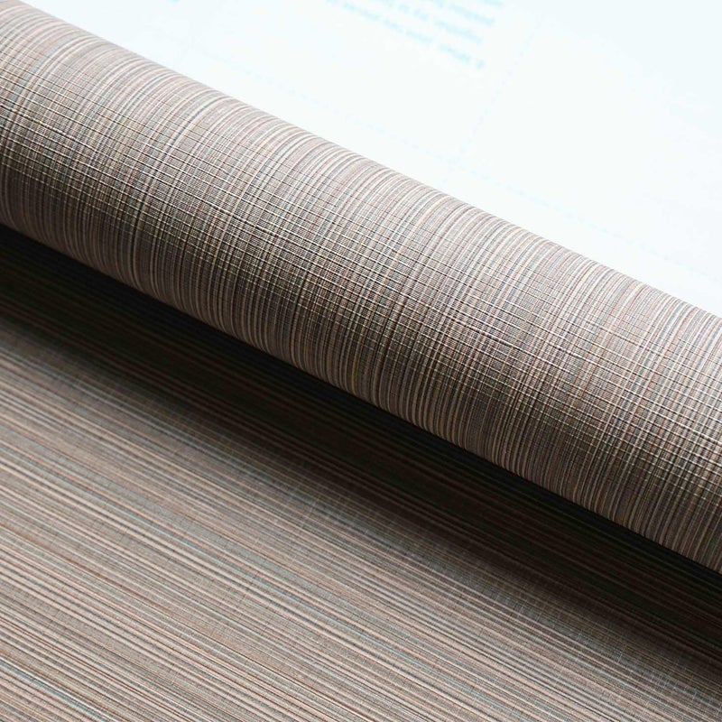 YXTII 208 x 1968 Peel and Stick Wallpaper Grasscloth Thick Brown Textured Wall Paper Neutral Waterproof Self Adhesive Removable Wallpaper Mural for Home Decor Bedroom Kitchen Cabinet - Image 2