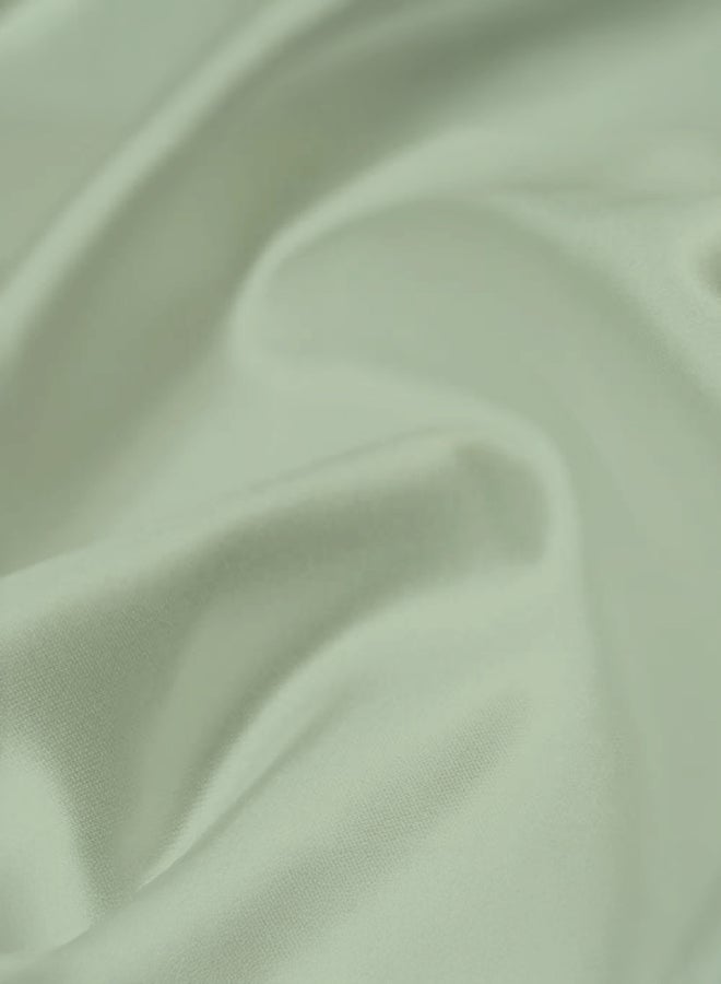 ايست من نون 2-Piece Pillowcase set | Soft 400 TC Sateen Cotton Material |  Light Green Desert Sage Color | 2 Pillowcases 50 cm x 100 cmBundle - Image 2