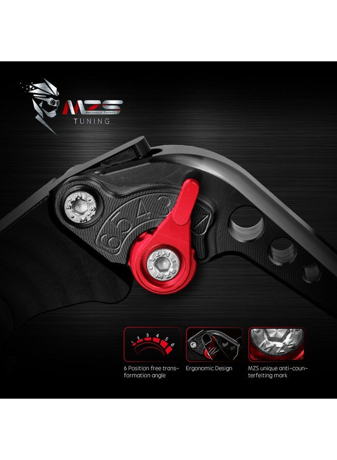 MZS MZS Black Motorcycle Brake Clutch Levers Adjustable Short Compatible with GROM MSX125 14-24 | CBR250R 11-15 | CBR300R CB300F 14-22 | CB300R 18-24 | CBR500R CB500F CB500X 13-21 | Monkey 18-24  - Image 3