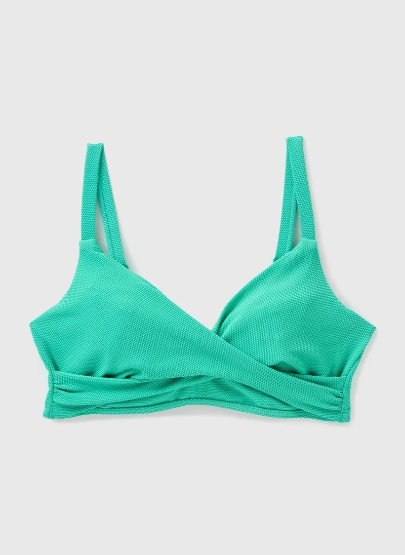 Matalan DD+ Turquoise Shapewear Crop Bikini Top