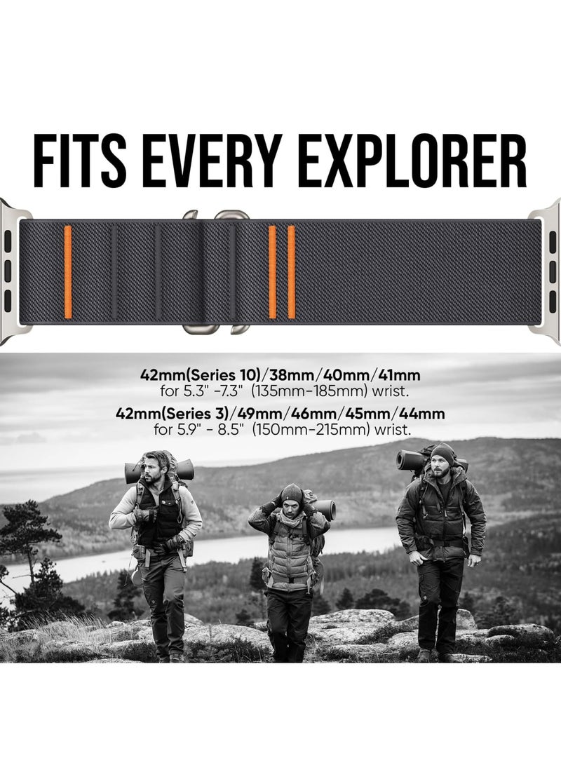 SYOSI Sport Bands Compatible with Apple Watch Ultra Band 49mm 46mm 45mm 44mm 42mm 38mm 40mm 41mm, Stretchy Nylon Sport Loop Strap for iWatch Series 11 10 9 8 7 6 5 4 3 2 1, SE 3 2 1, Ultra 3 2 1 - Image 5