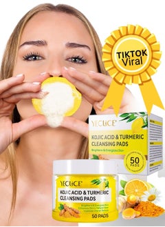 50 Pcs Kojic Acid & Turmeric Cleansing Pads for Dark Spots Turmeric Kojic Acid Cleansing Pads Helps Balance Skin Oil & Water Fade Spot Remove Excess Keratin Clean Oil Refines Pores Kojic Acid Pads - pzsku/ZED2FD2FC01A7CEE33CD0Z/45/_/1730892548/5138081f-16a1-4377-b5fa-952237eb4d91