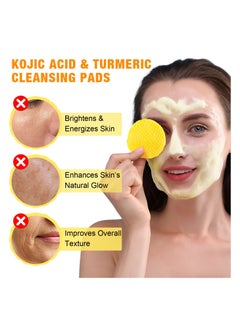 50 Pcs Kojic Acid & Turmeric Cleansing Pads for Dark Spots Turmeric Kojic Acid Cleansing Pads Helps Balance Skin Oil & Water Fade Spot Remove Excess Keratin Clean Oil Refines Pores Kojic Acid Pads - pzsku/ZED2FD2FC01A7CEE33CD0Z/45/_/1730892552/594195f4-1f91-4b76-b92d-987bf226e0d0