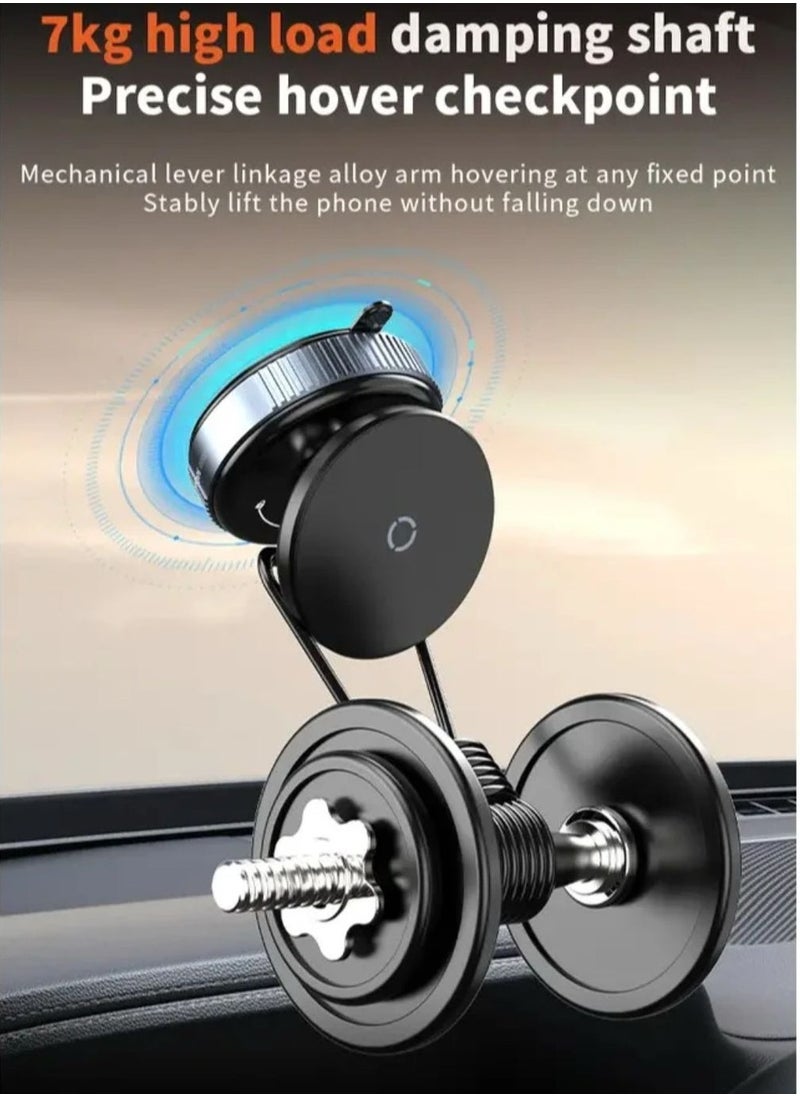 Generic - Magnetic Phone Holder; 360 Degree Rotating Magnetic Electric Phone Holder; Hands-Free Car Phone Holder; Double-Sided Phone Holder Compatible with Car Dashboard; Smooth Surface in Black - Image 1