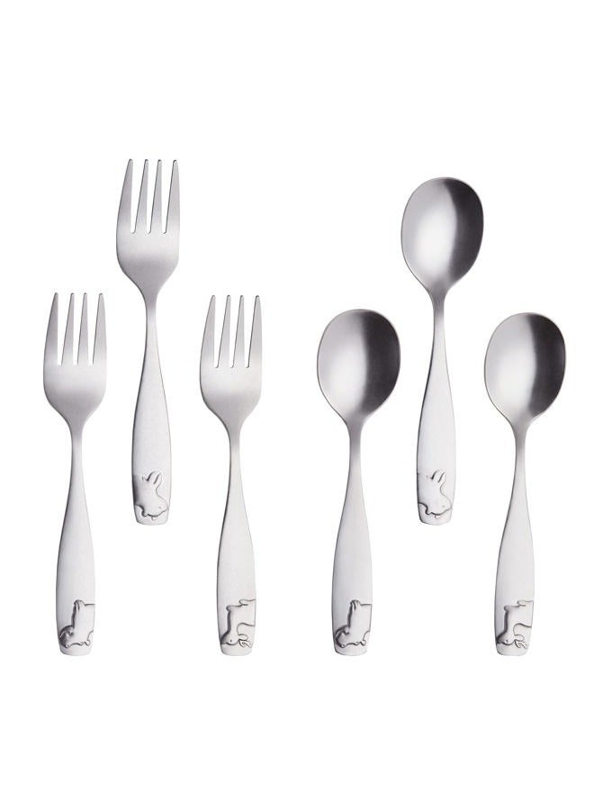 ANNOVA Kids Silverware Pieces Children's Safe Flatware Set Stainless Steel - x Children Forks, x Children Tablespoons, Toddler Utensils, Metal Cutlery Set for LunchBox Oxidation (6 Pieces) - Image 4