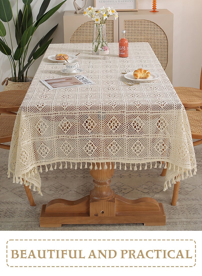 ليوكور عتيقة مصنوعة يدويًا الكروشيه مائدة للمطبخ لتناول الطعام في السرير الجانبي. - Image 2