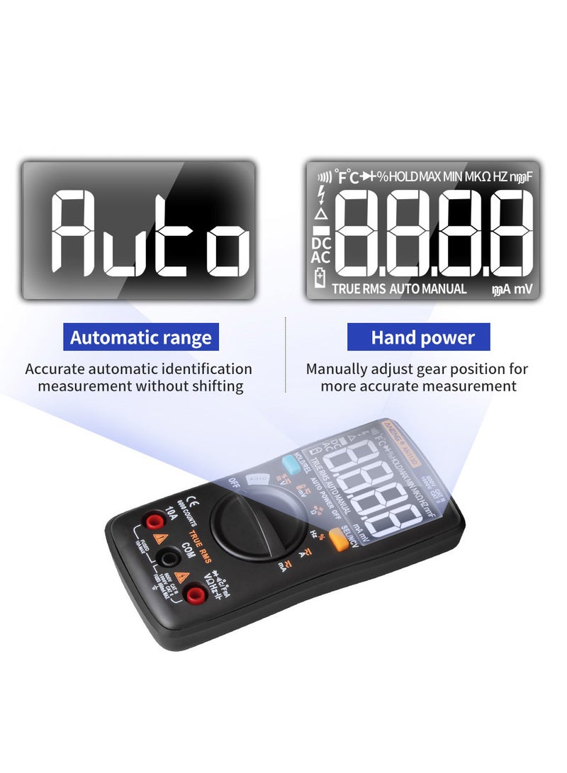 ANENG ANENG AN113D Digital Multimeter Electrical Meter 6000 Counts DC/AC Current Voltage Tester Meters True RMS Auto Ranging LCD Display Temperature Measurement  - Image 4