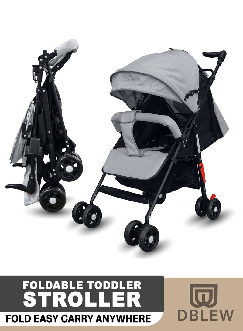 DBLEW Lightweight Compact Baby Travel Stroller with Adjustable Handles and Backrest One Hand Foldable Easy Car Trunk Storage Shopping Walking Pocket Stroller Cart For Toddler - Image 1