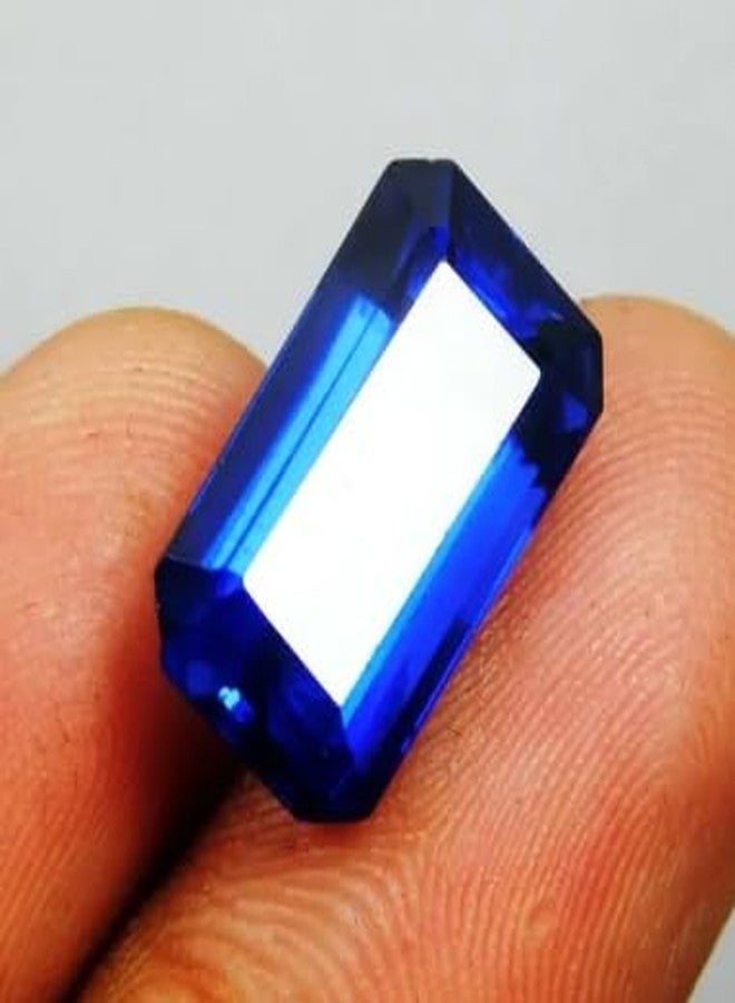 IRIS GEMS 4.15 قيراط ياقوت أزرق أصلي على شكل زمرد كشمير neela नीलम रत्न أصلي معتمد من مختبر 4.56 راتي للرجال والنساء Neela Pukhraj - Image 2