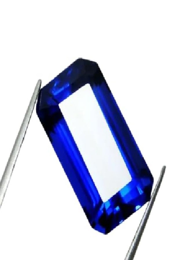 IRIS GEMS 4.15 قيراط ياقوت أزرق أصلي على شكل زمرد كشمير neela नीलम रत्न أصلي معتمد من مختبر 4.56 راتي للرجال والنساء Neela Pukhraj - Image 1