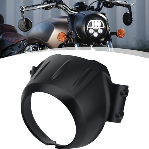 GZDLMoto Motorcycle Front Light Covers for IndianHeadlight Cover Fairing Motorcycle Upgrades Refit For Indian Scout sixty Bobber Twenty Rogue 20152025 Matte Black - Image 1
