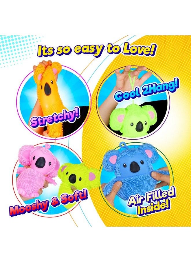 Ja-Ru - Koala Bear Pets Stretchy Squishy Fidget Toy (2 Koalas Assorted) Stress Relief Bedtime Buddies With Hair Tentacles Like Noodles. Party Favor Birthday Decorations Bouncy Toy For Kids & Adults 6710 2S - Image 1