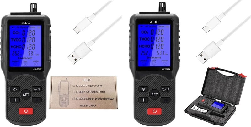 Air Monitors CO2 Meter Carbon Dioxide Detectors CO2 TVOC HCHO Temperature Humidity Measuring Device Air Tester for Home - Image 4