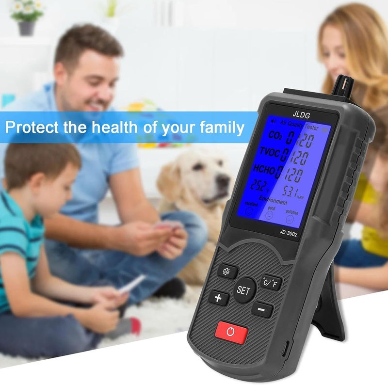 Air Monitors CO2 Meter Carbon Dioxide Detectors CO2 TVOC HCHO Temperature Humidity Measuring Device Air Tester for Home - Image 2