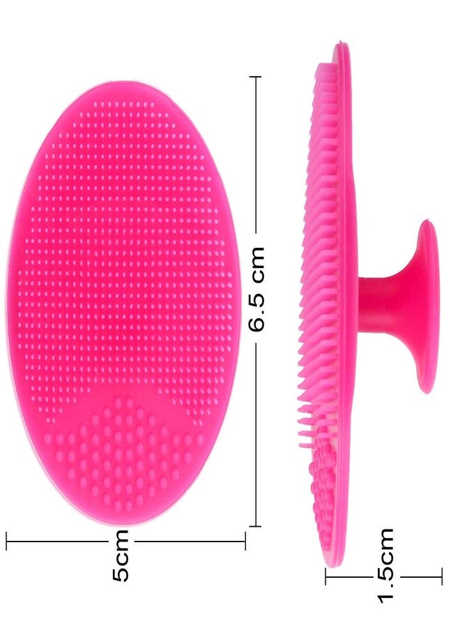 Authentic Store Facial Cleansing Brush,Soft Silicone Face Scrubber,Facial Exfoliation Scrub for Massage Pore Cleansing Blackhead Removing Deep Scrubbing for All Kinds of Skins (MultiColor) (Set of 2) - Image 4