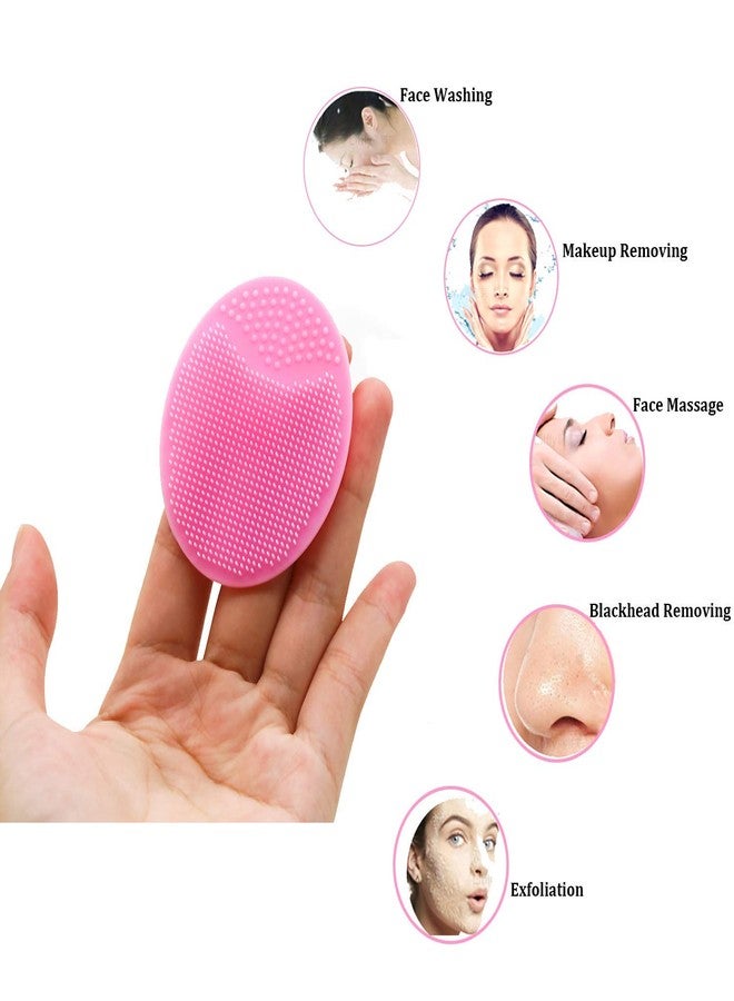 Authentic Store Facial Cleansing Brush,Soft Silicone Face Scrubber,Facial Exfoliation Scrub for Massage Pore Cleansing Blackhead Removing Deep Scrubbing for All Kinds of Skins (MultiColor) (Set of 2) - Image 3