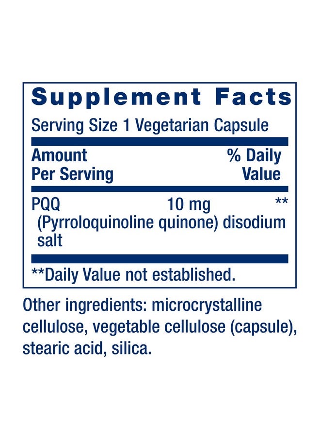 Life Extension - Life Extension PQQ Caps - Pyrroloquinoline Quinone, 10 mg - Promotes the Growth of New Mitochondria, ATP, Energy Support - Gluten-Free, Non-GMO, Vegetarian - 30 Capsules - Image 1