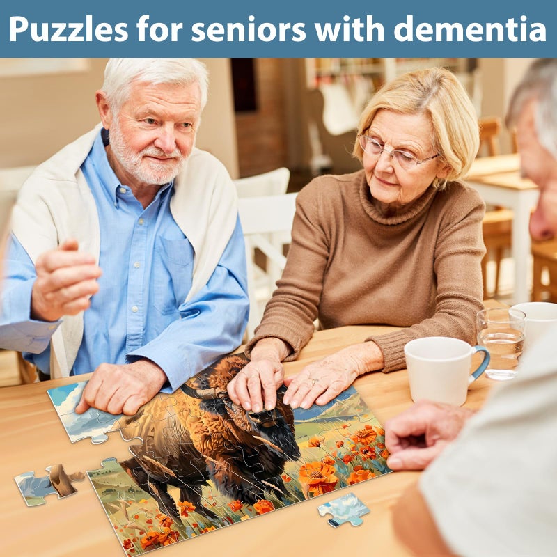 Biarek 6 Pack 36 Piece Large Jigsaw Puzzle for Seniors Puzzles Dementia Alzheimer's Products and Activities for Elderly Adults Alzheimer's Puzzles Easy Memory Games Gift for Seniors Patients in Nursing Home - Image 5