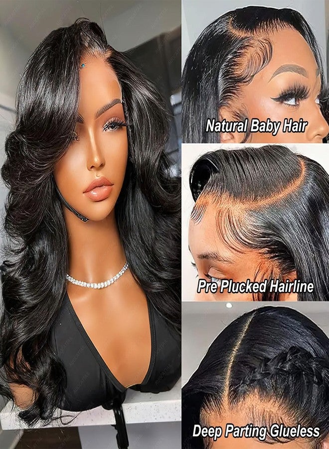 AUOCATTAIL Glueless Wigs Human Hair Pre Plucked Pre Cut 150% 13x4 Hd Transparent Lace Front Wigs With Baby Hair 28 Inch Body Wave Human Hair For Black Women - Image 3