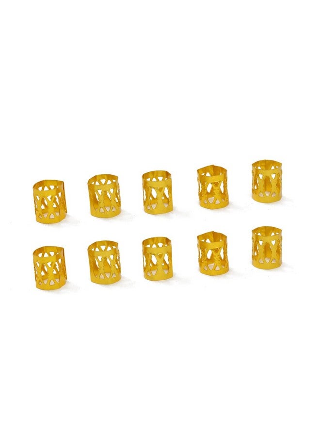 YTBYT 50 Pcs Dreadlocks Beads Aluminum Dread Locks Metal Cuffs Braids Accessories For Women And Girls Braiding Hair Jewelry (Gold) - Image 4