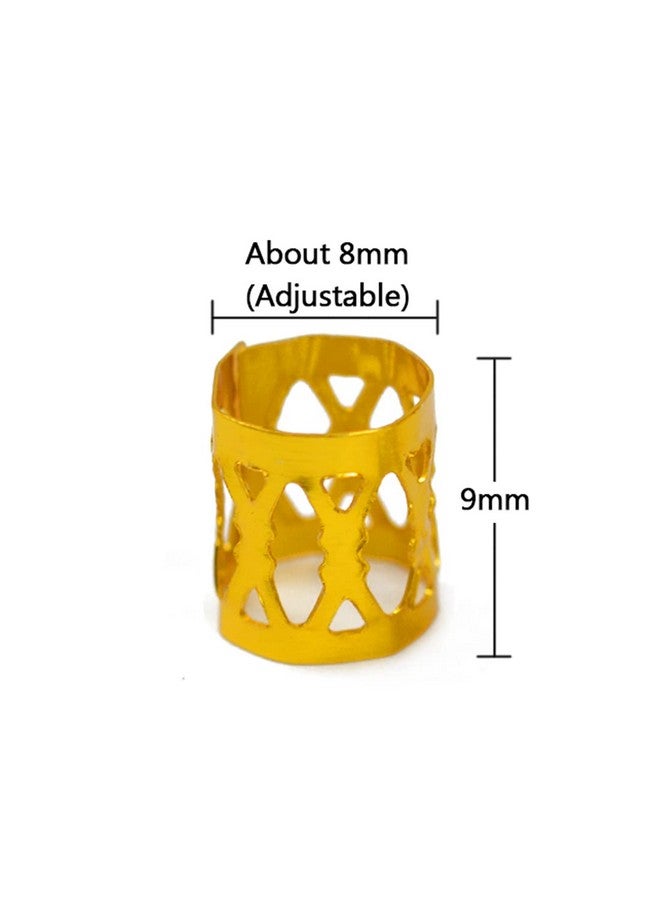 YTBYT 50 Pcs Dreadlocks Beads Aluminum Dread Locks Metal Cuffs Braids Accessories For Women And Girls Braiding Hair Jewelry (Gold) - Image 3