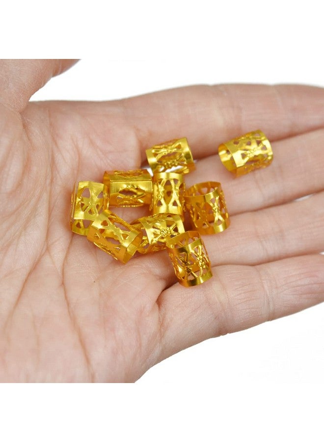 YTBYT 50 Pcs Dreadlocks Beads Aluminum Dread Locks Metal Cuffs Braids Accessories For Women And Girls Braiding Hair Jewelry (Gold) - Image 5