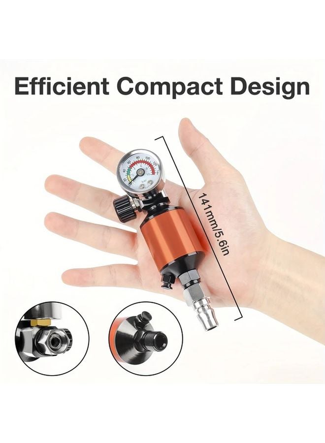 1 Set Heavy Duty Air Pressure Regulator Kit With Gauge Oil Separator Filter 1 4 NPT - Image 3