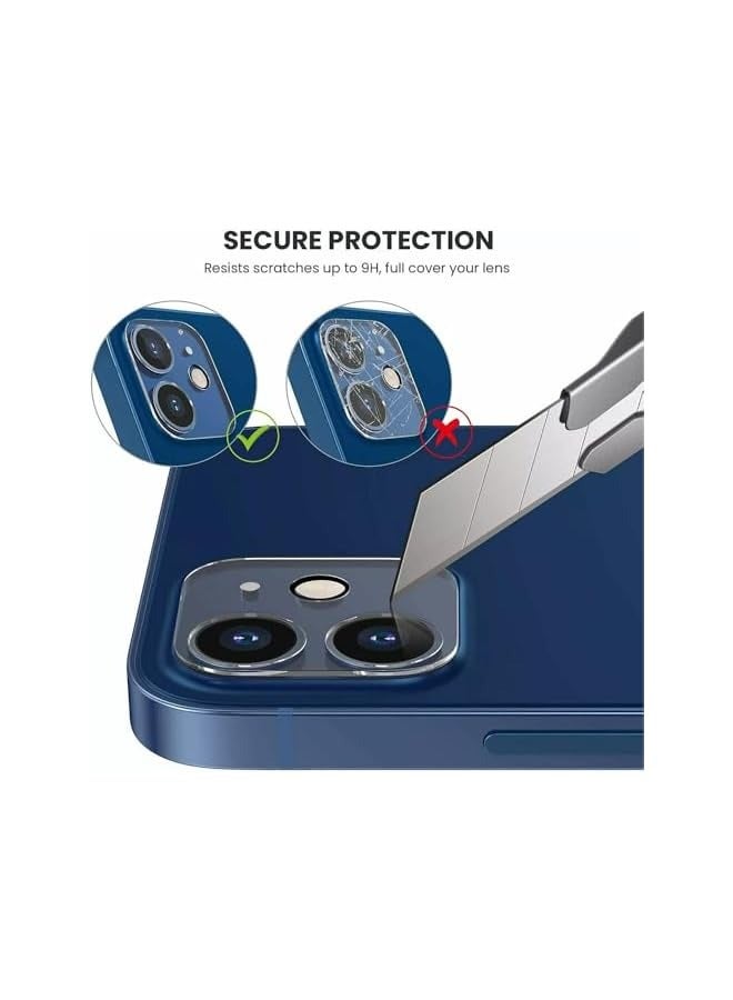 PROMASS Premium 9H Tempered Glass Camera Lens Protector for iPhone 12 (6.1") | Tempered Glass - camera Glass Screen Protector Easy Installation, Scratch-Resistant, Durable Lens Cover with 3 Holes - Image 4