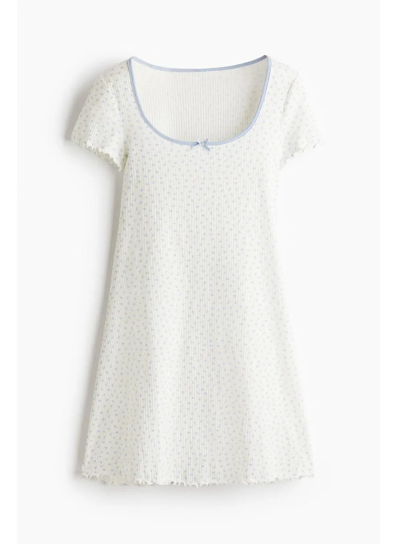 اتش اند ام Overlock-detail flared-skirt dress