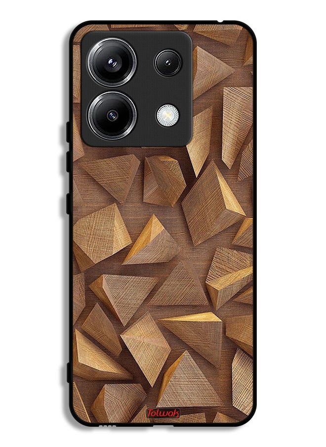 Tolwak Xiaomi Redmi Note 13 Pro 5G Protective Case Cover Wood Pieces Art  - Image 1