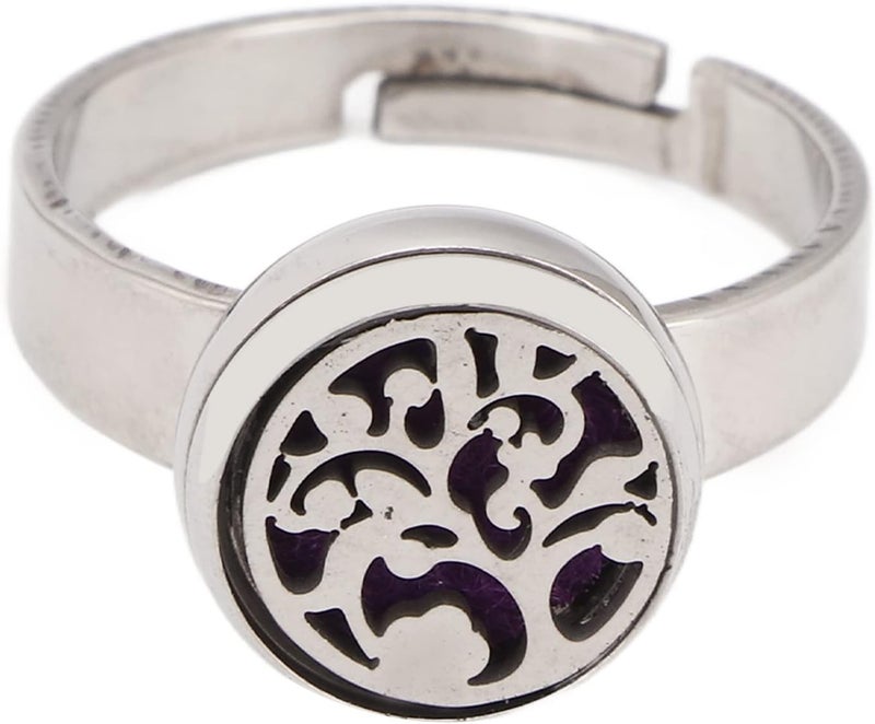 Asixxsix Asixxsix Essential Oil Diffuser Ring, Stainless Steel Ring Opening Adjustable Aromatherapy Essential Oil Ring Portable Jewelry Aromatherapy Diffusers Ring for Women, Girls, Aromatherapy Gifts(Type 2) 