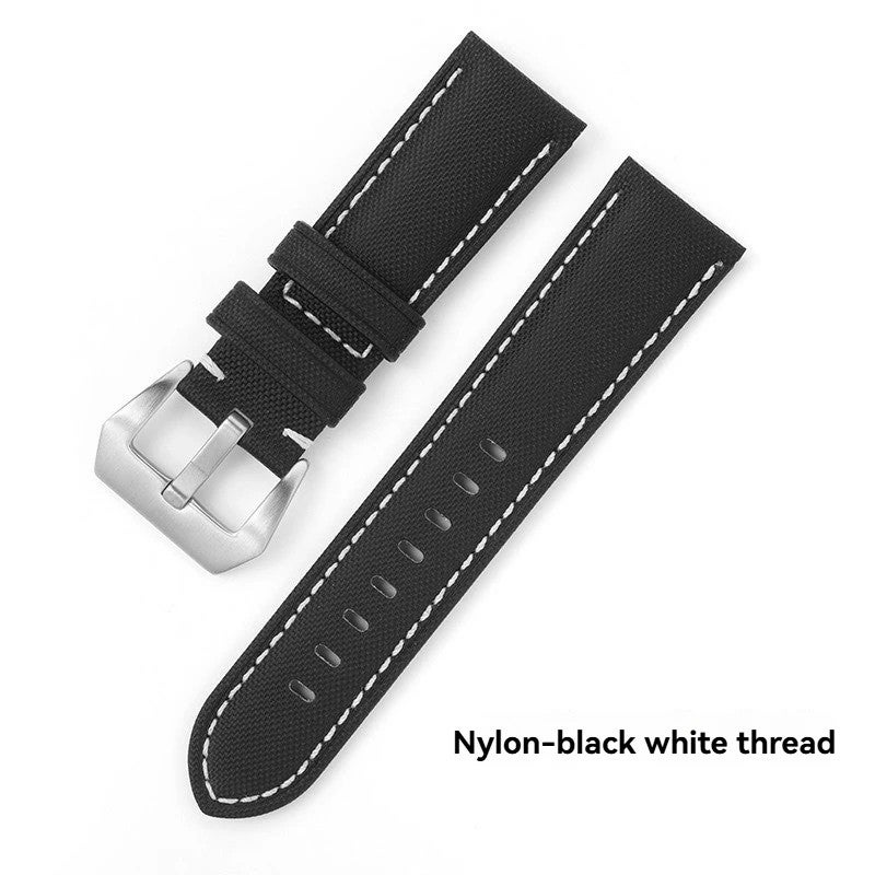 Bluejw Premium Nylon Leather Watch Band - Quick Release Replacement Strap for Men's Rugged Style Watches - Image 4