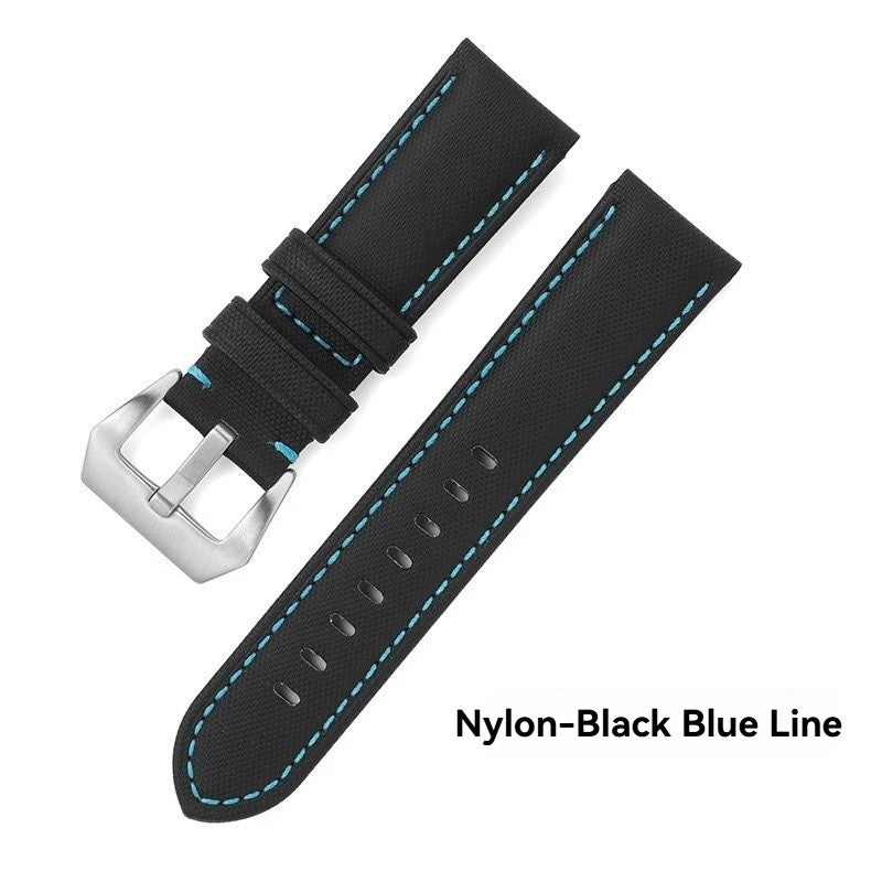 Bluejw Premium Nylon Leather Watch Band - Quick Release Replacement Strap for Men's Rugged Style Watches - Image 1