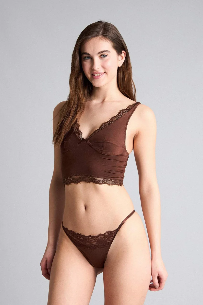 DeFacto Lace Satin Slip Panty