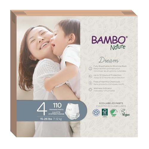 Bambo Nature Hypoallergenic Training Pants, Eco-Labeled Training Pants, Totally Chlorine-Free, Skin Friendly - Size 4 (110 Count) - Image 1