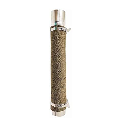 FireHiking Fireproof Pipe Wrap (Basalt Fiber) Anti Scalding Chimney Ribbon Stove Flue Protector with 2 Clamps - Image 1