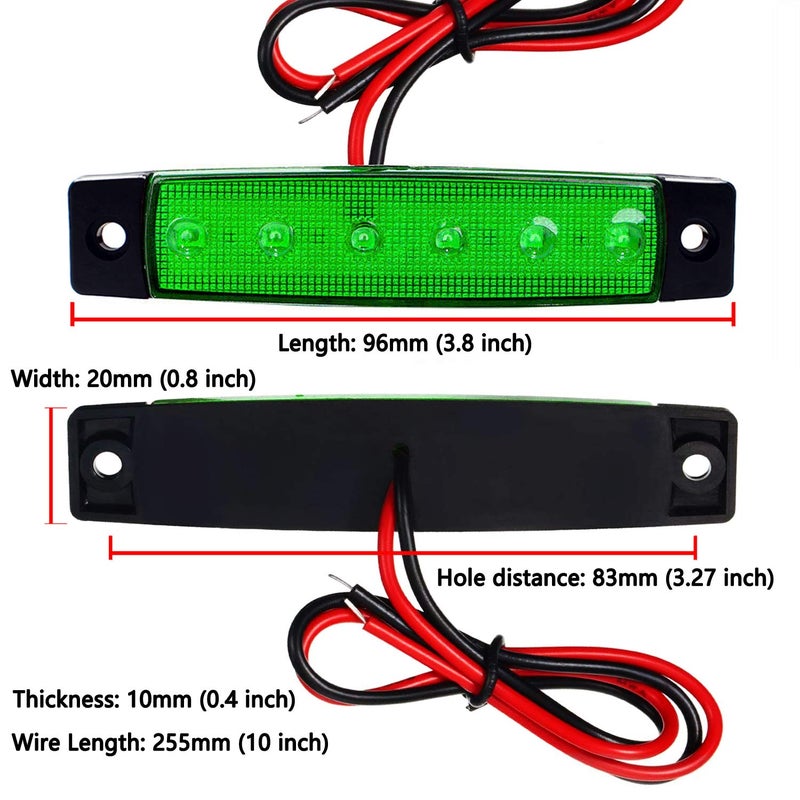KEING 10X Led Rock Lights, Strip Light, Wheel Well Light, Waterproof Exterior Interior Light, Led Underglow Kit for Golf Cart, Jeep Wrangler, RZR, Offroad, Truck, RV, UTV, ATV, Ford, Snowmobile (Green) - Image 4