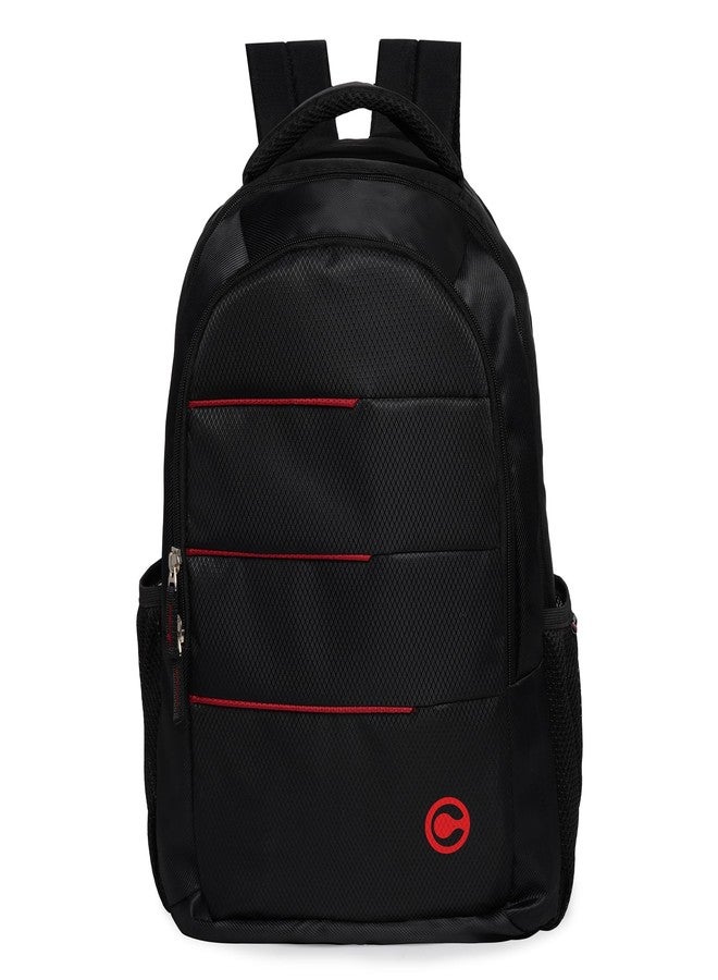 Citizen Workoholic Travel Laptop Backpack | 15.6 Inch Padded Laptop Compartment | 27 Liters | Polyester Fabric | 2 Front & Side Pockets | Padded Straps & Trolley Sleeve | Reflective Strips | Black - Image 1