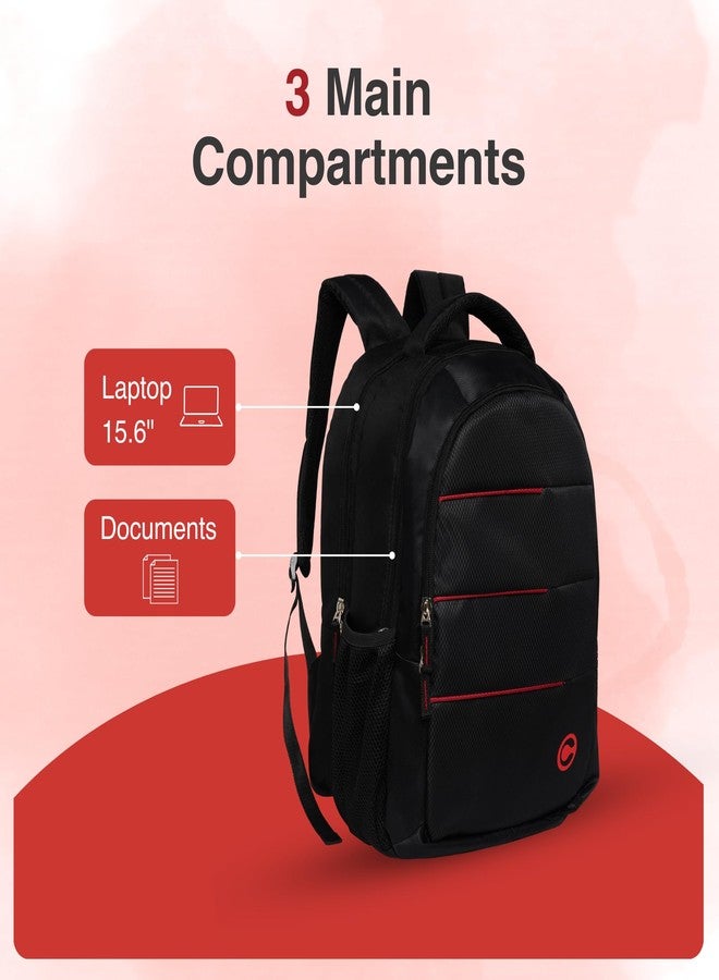 Citizen Workoholic Travel Laptop Backpack | 15.6 Inch Padded Laptop Compartment | 27 Liters | Polyester Fabric | 2 Front & Side Pockets | Padded Straps & Trolley Sleeve | Reflective Strips | Black - Image 5