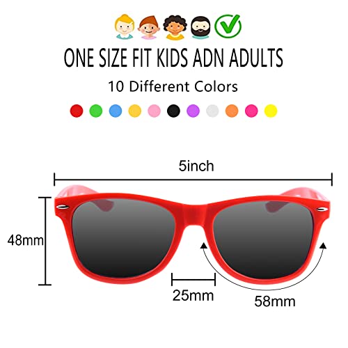 FEPITO 40 Pack Sunglasses Party Favors Neon Color Sunglasses Bulk for Beach Birthday Party Pool Wedding Party Supplies 10 Colors - Image 5