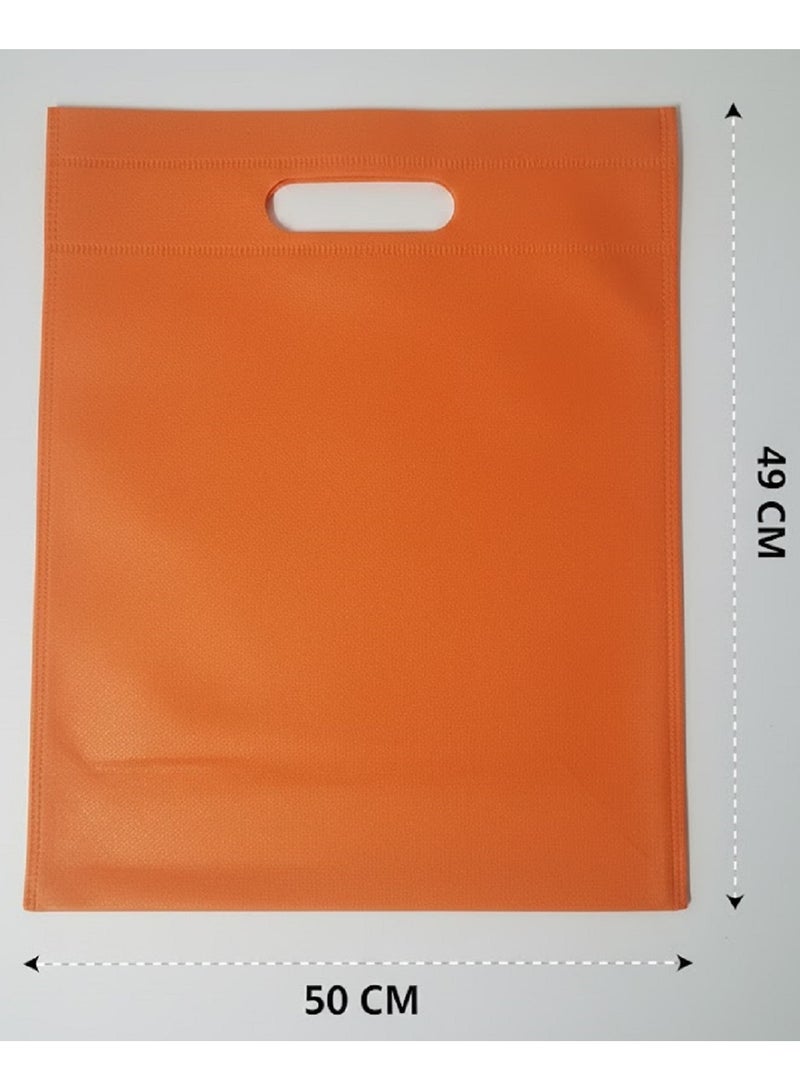 حقيبة هدايا قماشية، 20 قطعة، برتقالية اللون، 49 × 50 سم - Image 2