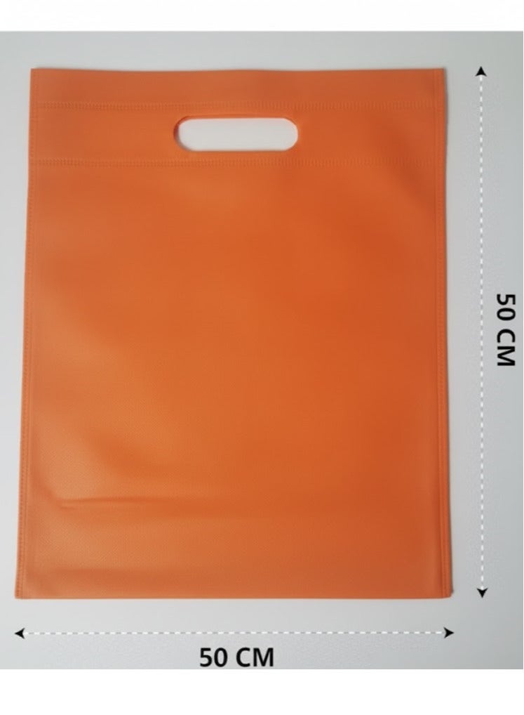 حقيبة هدايا قماشية، 20 قطعة، برتقالية اللون، 49 × 50 سم - Image 2